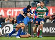 23 November 2014; Kevin McLaughlin, Leinster, is tackled by Ludovico Nitoglia, Benetton Treviso. Guinness PRO12, Round 8, Benetton Treviso v Leinster. Stadio Comunale Di Monigo, Treviso, Italy. Picture credit: Pat Murphy / SPORTSFILE
