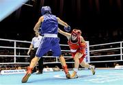 24 November 2014; Katie Taylor, Ireland, right, exchanges punches with Yana Allekseevna, Azerbaijan, during their 60kg Light Weight Final. 2014 AIBA Elite Women's World Boxing Championships, Jeju, Korea. Photo by Sportsfile