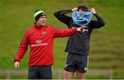 24 November 2014; Munster assistant coach Ian Costello, alongside Andrew Smith, issues instructions during squad training ahead of Friday's Guinness PRO12, Round 9, match against Ulster. Munster Rugby Squad Training, University of Limerick, Limerick. Picture credit: Diarmuid Greene / SPORTSFILE