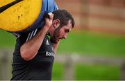 24 November 2014; Munster's James Cronin carries a tackle bag during squad training ahead of Friday's Guinness PRO12, Round 9, match against Ulster. Munster Rugby Squad Training, University of Limerick, Limerick. Picture credit: Diarmuid Greene / SPORTSFILE