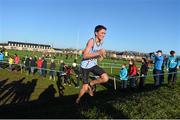 23 November 2014; Pearce Christie, Dublin, in action during the Under 14 Boys race at the GloHealth Inter County & Juvenile Even Age Cross Country Championships. Dundalk Institute of Technology, Dundalk, Co. Louth. Picture credit: Ramsey Cardy / SPORTSFILE