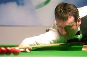 22 March 2004; Jimmy White in action against Mark King during Day Two of the Citywest Irish Masters at the Citywest Hotel in Saggart, Dublin. Photo by Damien Eagers/Sportsfile