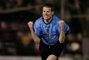 22 March 2004; James Keddy of Bohemians celebrates after scoring his side's first goal during the Eircom League Premier Division match between Longford Town and Bohemians at Flancare Park in Longford. Photo by David Maher/Sportsfile