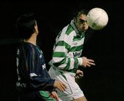 26 March 2004; Terry Palmer of Shamrock Rovers in action against Neale Fenn of Cork City during the Eircom League Premier Division match between Shamrock Rovers and Cork City at Richmond Park in Dublin. Photo by David Maher/Sportsfile