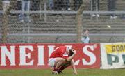 28 March 2004; Fionan Murray of Cork reacts to a missed opportunity following the Allianz Football League Division 1A match between Tyrone and Cork at Healy Park in Omagh, Tyrone. Photo by Ray McManus/Sportsfile