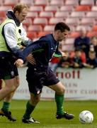 30 March 2004; Alan Lee in action against Gary Doherty during a Republic of Ireland Squad Training Session at the Carlisle Grounds in Bray, Wicklow. Photo by Pat Murphy/Sportsfile