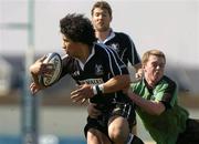 3 April 2004; Elvis Seveali'l of Neath Swansea is tackled by Mike Walls of Connacht during the Celtic League Division 1 match between Connacht and Neath Swansea at the Sportsground in Galway. Photo by Matt Browne/Sportsfile