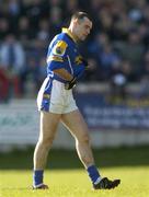 4 April 2004; Paul Barden of Longford leaves the field after being sent off during the Allianz Football League Division 1A Round 7 match between Dublin and Longford at Parnell Park in Dublin. Photo by Pat Murphy/Sportsfile