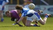 4 April 2004; Colm Parkinson of Laois in action against Philip Wallace of Wexford during the Allianz Football League Division 1B Round 7 match between Laois and Wexford at O'Moore Park in Portlaoise, Laois. Photo by Damien Eagers/Sportsfile