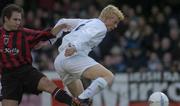 5 April 2004; Glen Fitzpatrick of Shelbourne in action against Kevin Hunt of Bohemians during the Eircom League Premier Division match between Bohemians and Shelbourne at Dalymount Park in Dublin. Photo by Pat Murphy/Sportsfile
