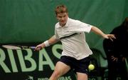 9 April 2004; Peter Clarke of Ireland in action against Gergely Kisgyorgy of Hungary during their Davis Cup Europe-Africa Zone Group 2 1st round match during Day One of the Davis Cup at Fitzwilliam Lawn Tennis Club in Dublin. Photo by Matt Browne/Sportsfile