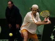 9 April 2004; Gergely Kisgyorgy of Hungary in action against Peter Clarke of Ireland during their Davis Cup Europe-Africa Zone Group 2 1st round match during Day One of the Davis Cup at Fitzwilliam Lawn Tennis Club in Dublin. Photo by Matt Browne/Sportsfile
