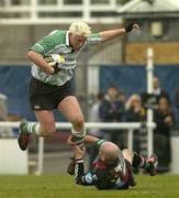11 April 2004; Mark McHugh of Connacht in action against Paul Burke of NEC Harlequins during the Parker Pen Challenge Cup Semi-Final between NEC Harlequins and Connacht at Twickenham Stoop Stadium in London, England. Photo by Pat Murphy/Sportsfile