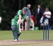 11 July 2007; Eoin Morgan, Ireland, hits a boundry. Irish Cricket Union, Quadrangular Series, Ireland v Netherlands, Stormont, Belfast, Co. Antrim. Picture credit: Oliver McVeigh / SPORTSFILE