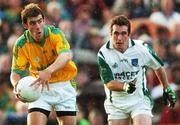 14 July 2007; Brian Farrell, Meath, in action against Niall Bogue, Fermanagh. Bank of Ireland All-Ireland Football Championship Qualifier, Round 2, Meath v Fermanagh, Pairc Tailteann, Navan. Photo by Sportsfile