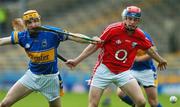 14 July 2007; Lar Corbett, Tipperary, contests a dropping ball with Cian O'Connor, Cork. Guinness All-Ireland Hurling Championship Qualifier, Group B, Tipperary v Cork, Semple Stadium, Thurles, Co. Tipperary. Picture credit: Brendan Moran / SPORTSFILE