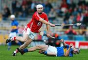 14 July 2007; Timmy McCarthy, Cork, in action against Conor O'Mahony, Tipperary. Guinness All-Ireland Hurling Championship Qualifier, Group B, Tipperary v Cork, Semple Stadium, Thurles, Co. Tipperary. Picture credit: Brendan Moran / SPORTSFILE