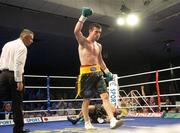 14 July 2007; John Duddy after knocking down Alessio Furlan to win. Hunky Dorys Fight Night, John Duddy.v.Alessio Furlan, National Stadium, Dublin. Picture credit: Ray Lohan / SPORTSFILE *** Local Caption ***