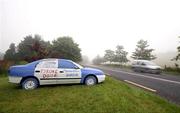 15 July 2007; A message left on a car just outside Clones Town. Bank of Ireland Ulster Senior Football Championship Final - Tyrone v Monaghan, St Tighearnach's Park, Clones, Co Monaghan. Picture credit: Russell Pritchard / SPORTSFILE