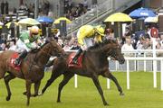 15 July 2007; Rainbow Rising with Declan McDonagh up, right, races ahead of Lidanski with Chris Hayes up, on their way to winning The Ladbrokes Rockingham Handicap. Curragh Racecourse, Co. Kildare. Picture credit: Ray Lohan / SPORTSFILE *** Local Caption ***