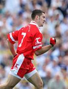 15 July 2007; Tyrone's Phillip Jordan celebrates scoring his side's opening goal. Bank of Ireland Ulster Senior Football Championship Final - Tyrone v Monaghan, St Tighearnach's Park, Clones, Co Monaghan. Picture credit: Russell Pritchard / SPORTSFILE