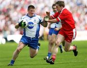 15 July 2007; Rory Woods, Monaghan, in action against Dermot Carlin, Tyrone. Bank of Ireland Ulster Senior Football Championship Final - Tyrone v Monaghan, St Tighearnach's Park, Clones, Co Monaghan. Picture credit: Oliver McVeigh / SPORTSFILE