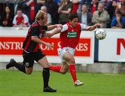15 July 2007; Ryan Guy, St Patrick's Athletic, in action against Damian Brennan, Longford Town. eircom League Premier Division, St Patrick's Athletic v Longford Town, Richmond Park, Dublin. Picture credit: Stephen McCarthy / SPORTSFILE