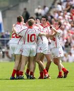15 July 2007; Tyrone minors celebrate at the final whistle. ESB Ulster Minor Football Championship Final - Derry v Tyrone, St Tighearnach's Park, Clones, Co Monaghan. Picture credit: Oliver McVeigh / SPORTSFILE