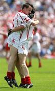 15 July 2007; Cathal McCrory and Ronan McNabb, Tyrone, celebrate at the final whistle. ESB Ulster Minor Football Championship Final - Derry v Tyrone, St Tighearnach's Park, Clones, Co Monaghan. Picture credit: Oliver McVeigh / SPORTSFILE