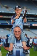 15 July 2007; Lee McEntee, from Blanchardstown, with his dad John celebrate Dublin's victory. Bank of Ireland Leinster Senior Football Championship Final, Dublin v Laois, Croke Park, Dublin. Picture credit: Caroline Quinn / SPORTSFILE