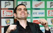 16 July 2007; European Super Bantamweight Champion Bernard Dunne at the announcement of details of the next European Superbantamweight title fight. Hunky Dorys Fight Night Press Conference, Burlington Hotel, Dublin. Picture credit: Stephen McCarthy / SPORTSFILE