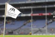 15 July 2007; A general view of one of the sideline flags at Croke Park. Bank of Ireland Leinster Senior Football Championship Final, Dublin v Laois, Croke Park, Dublin. Picture credit: Brendan Moran / SPORTSFILE