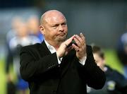 17 July 2007; Linfield manager David Jeffrey applauds the home support at the end of the game. UEFA Champions League, 1st Round, 1st leg, Linfield v IF Elfsborg, Windsor Park, Belfast, Co. Antrim. Picture credit: Oliver McVeigh / SPORTSFILE