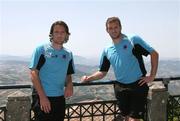 18 July 2007; Drogheda United's Stuart Byrne and Dan Connor pictured at Viale Onofri San Marino in advance of Drogheda United's Cup clash against AC Libertas. San Marino. Picture credit:  SPORTSFILE