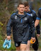 25 November 2014; Leinster's Jimmy Gopperth arrives for  squad training ahead of their Guinness PRO12, Round 9, game against Ospreys on Saturday. Leinster Rugby Squad Training, Rosemount, UCD, Dublin. Picture credit: Brendan Moran / SPORTSFILE