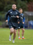 25 November 2014; Leinster's Aaron Dundon during squad training ahead of their Guinness PRO12, Round 9, game against Ospreys on Saturday. Leinster Rugby Squad Training, Rosemount, UCD, Dublin. Picture credit: Brendan Moran / SPORTSFILE