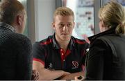 25 November 2014; Ulster's Stuart Olding a press conference ahead of their Guinness PRO12, Round 9, game against Munster on Friday. Ulster Rugby Press Conference, Kingspan Stadium, Ravenhill Park, Belfast, Co. Antrim. Picture credit: Oliver McVeigh / SPORTSFILE