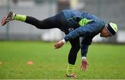 25 November 2014; Connacht's Mils Muliaina stretches during squad training ahead of their Guinness PRO12, Round 9, game against Scarlets on Saturday. Connacht Rugby Squad Training, The Sportsground, Galway. Picture credit: Diarmuid Greene / SPORTSFILE