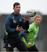 25 November 2014; Connacht's Danie Poolman, supported by team-mate Darragh Leader, in action during squad training ahead of their Guinness PRO12, Round 9, game against Scarlets on Saturday. Connacht Rugby Squad Training, The Sportsground, Galway. Picture credit: Diarmuid Greene / SPORTSFILE