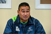 25 November 2014; Connacht head coach Pat Lam speaking during a press conference ahead of their Guinness PRO12, Round 9, game against Scarlets on Saturday. Connacht Rugby Press Conference, The Sportsground, Galway. Picture credit: Diarmuid Greene / SPORTSFILE