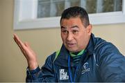 25 November 2014; Connacht head coach Pat Lam speaking during a press conference ahead of their Guinness PRO12, Round 9, game against Scarlets on Saturday. Connacht Rugby Press Conference, The Sportsground, Galway. Picture credit: Diarmuid Greene / SPORTSFILE