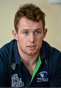 25 November 2014; Connacht's Matt Healy speaking during a press conference ahead of their Guinness PRO12, Round 9, game against Scarlets on Saturday. Connacht Rugby Press Conference, The Sportsground, Galway. Picture credit: Diarmuid Greene / SPORTSFILE