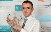 26 November 2014; Karl Griffin, winner of the Junior Athlete of the Year award during the National Athletics Awards. Crowne Plaza Hotel, Santry, Co. Dublin. Picture credit: Barry Cregg / SPORTSFILE