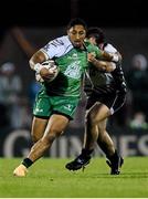 21 November 2014; Bundee Aki, Connacht, is tackled by Andrea de Marchi, Zebre. Guinness PRO12, Round 8, Connacht v Zebre. The Sportsground, Galway. Picture credit: Ramsey Cardy / SPORTSFILE