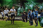 21 November 2014; Mauro Bergamasco, Zebre, leads out his team ahead of the game. Guinness PRO12, Round 8, Connacht v Zebre. The Sportsground, Galway. Picture credit: Ramsey Cardy / SPORTSFILE