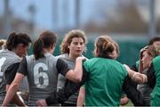 27 November 2014; Ireland team captain Jenny Murphy with her team-mates. Women's Rugby 7's Tournament, Ireland v Australia. Lansdowne RFC, Lansdowne Road, Dublin. Picture credit: Matt Browne / SPORTSFILE