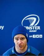 28 November 2014; Leinster's Eoin Reddan during a press conference ahead of their Guinness PRO12, Round 9, game against Ospreys on Saturday. Leinster Rugby Press Conference, RDS Media Room, Ballsbridge, Dublin. Picture credit: Piaras Ó Mídheach / SPORTSFILE