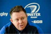 28 November 2014; Leinster head coach Matt O'Connor during a press conference ahead of their Guinness PRO12, Round 9, game against Ospreys on Saturday. Leinster Rugby Press Conference, RDS Media Room, Ballsbridge, Dublin. Picture credit: Piaras Ó Mídheach / SPORTSFILE