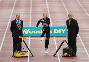 18 July 2007; World 100m hurdles silver medallist Derval O'Rourke at the launch of Woodies DIY National Senior Athletics Championships which take place this weekend. Morton Stadium, Santry, Dublin. Picture credit: Brendan Moran / SPORTSFILE