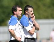 15 July 2007; Monaghan manager Seamus McEnaney and his assistant Martin McElkennon. Bank of Ireland Ulster Senior Football Championship Final - Tyrone v Monaghan, St Tighearnach's Park, Clones, Co Monaghan. Picture credit: Oliver McVeigh / SPORTSFILE